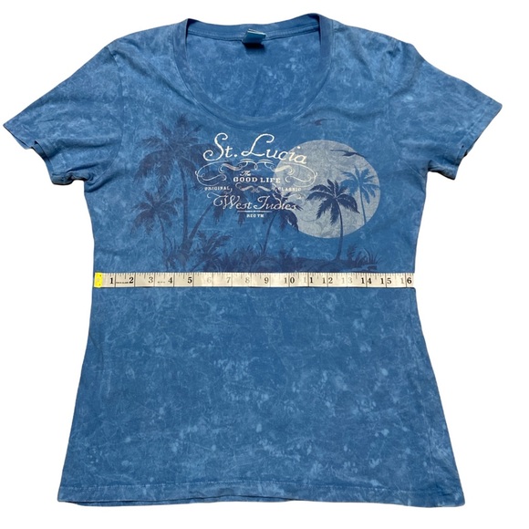 St. Lucia Blue Short Sleeve Tee Size M - Picture 5 of 11